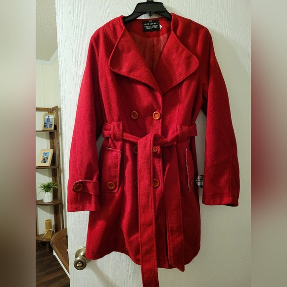 Jackets & Blazers - Red Pea Coat